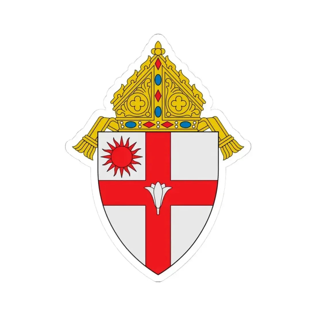 Diocese of Spokane - STICKER Vinyl Kiss-Cut Decal 3 Inch White - The Sticker Space