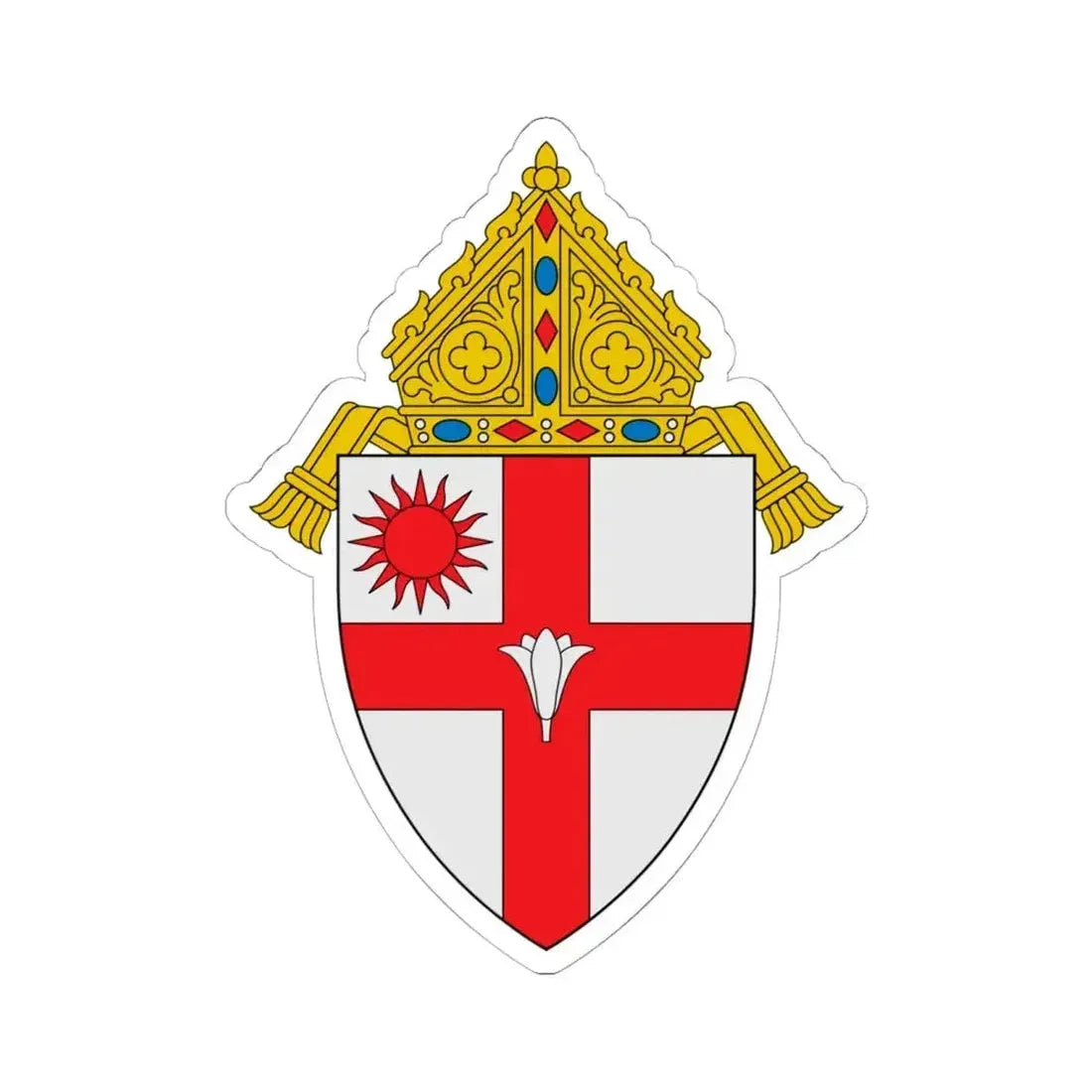 Diocese of Spokane - STICKER Vinyl Kiss-Cut Decal 6 Inch White - The Sticker Space