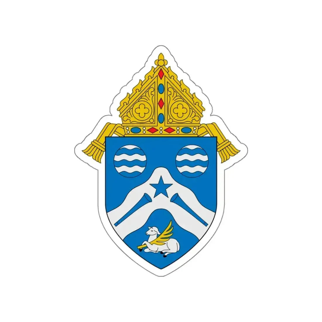 Diocese of Springfield Cape Girardeau - STICKER Vinyl Die-Cut Decal White Die-Cut 6 Inch - The Sticker Space