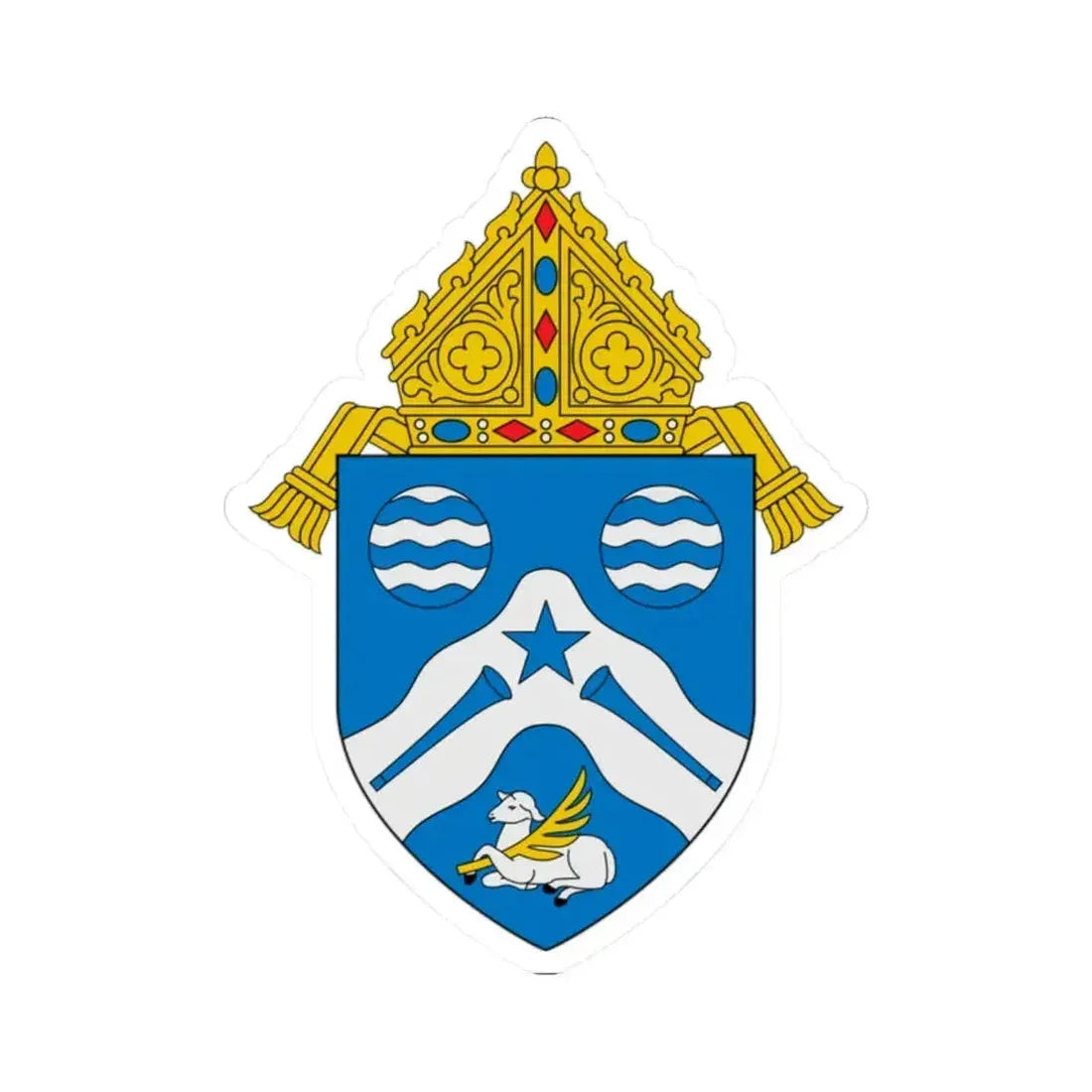 Diocese of Springfield Cape Girardeau - STICKER Vinyl Kiss-Cut Decal 2 Inch White - The Sticker Space