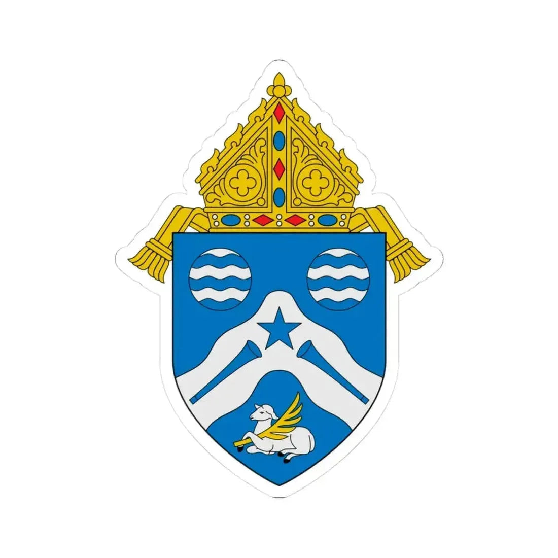 Diocese of Springfield Cape Girardeau - STICKER Vinyl Kiss-Cut Decal 3 Inch White - The Sticker Space