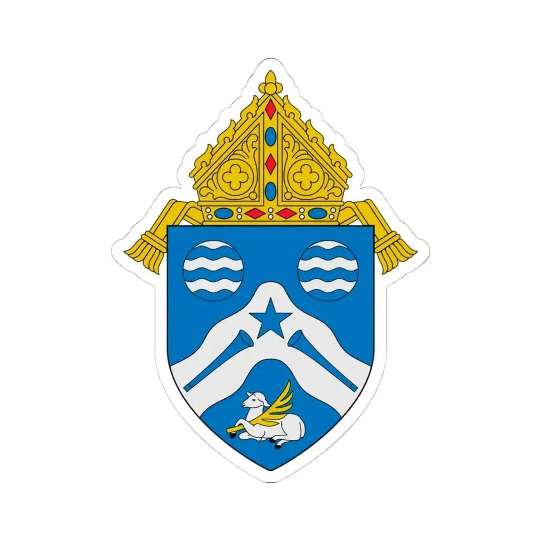 Diocese of Springfield Cape Girardeau - STICKER Vinyl Kiss-Cut Decal 4 Inch White - The Sticker Space