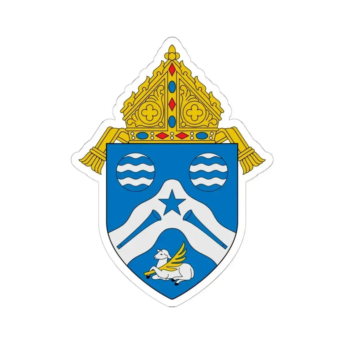 Diocese of Springfield Cape Girardeau - STICKER Vinyl Kiss-Cut Decal 6 Inch White - The Sticker Space