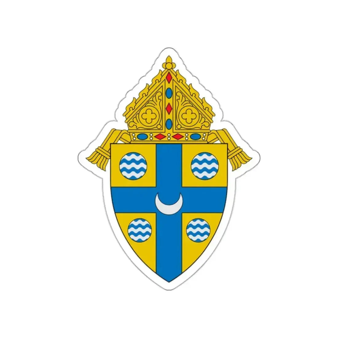 Diocese of Springfield in Illinois - STICKER Vinyl Die-Cut Decal White Die-Cut 2 Inch - The Sticker Space