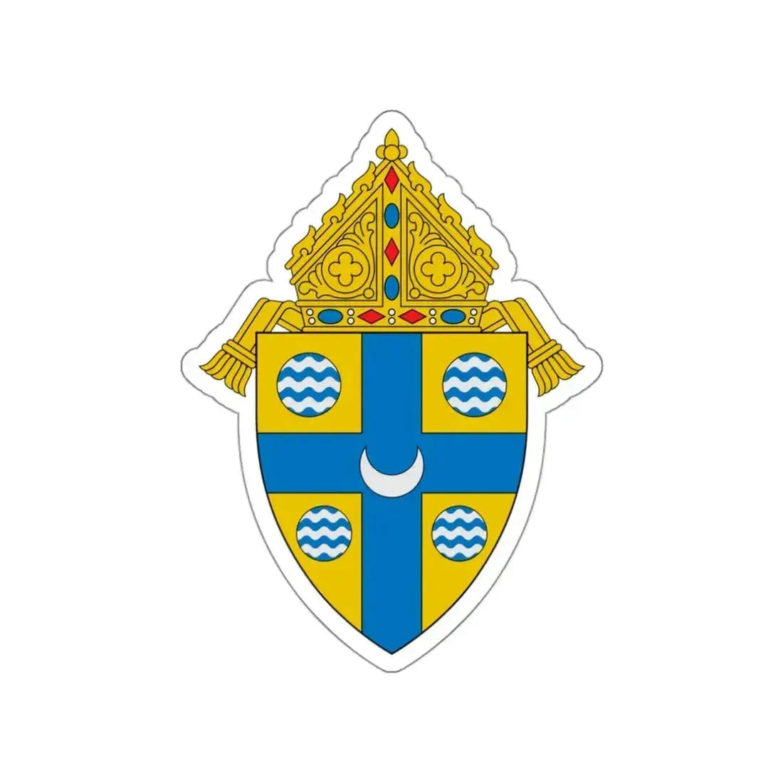 Diocese of Springfield in Illinois - STICKER Vinyl Die-Cut Decal White Die-Cut 3 Inch - The Sticker Space