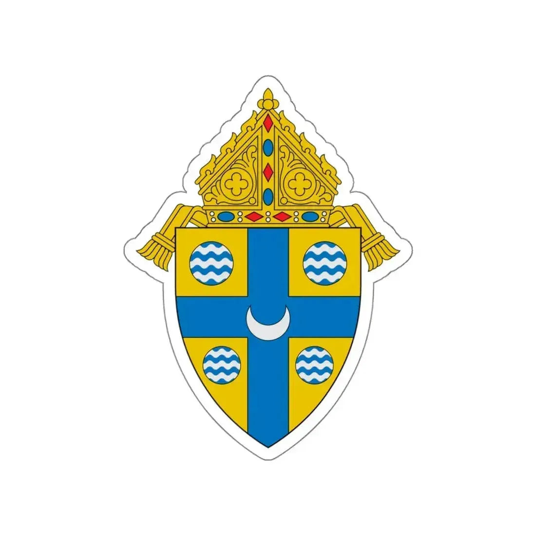 Diocese of Springfield in Illinois - STICKER Vinyl Die-Cut Decal White Die-Cut 6 Inch - The Sticker Space