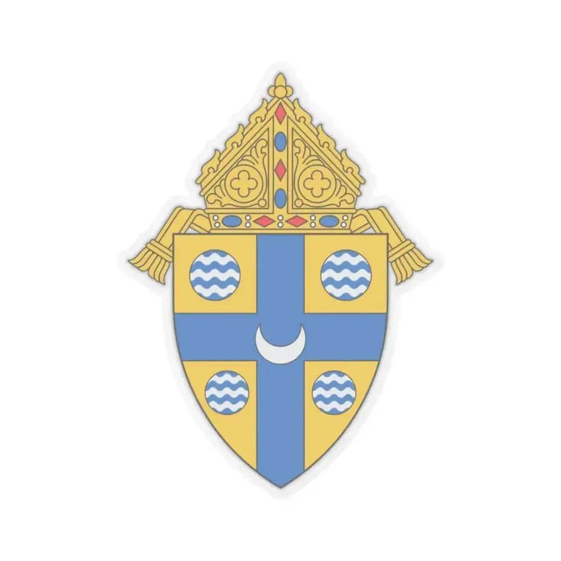 Diocese of Springfield in Illinois - STICKER Vinyl Kiss-Cut Decal 2 Inch Transparent - The Sticker Space