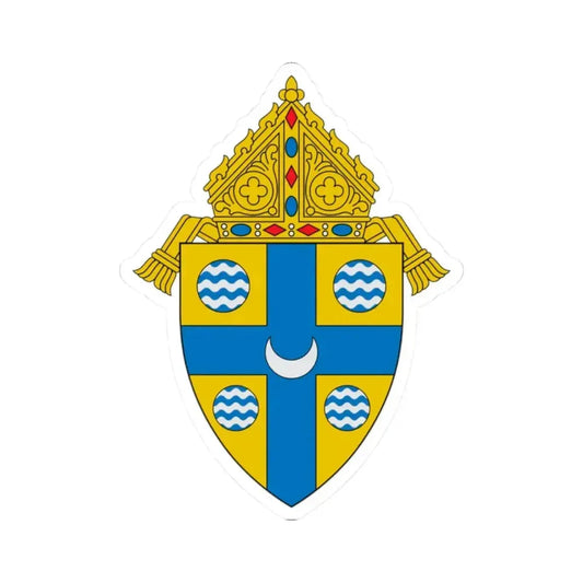 Diocese of Springfield in Illinois - STICKER Vinyl Kiss-Cut Decal 2 Inch White - The Sticker Space