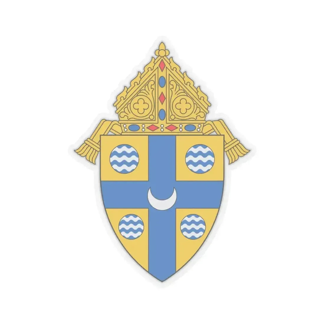 Diocese of Springfield in Illinois - STICKER Vinyl Kiss-Cut Decal 3 Inch Transparent - The Sticker Space