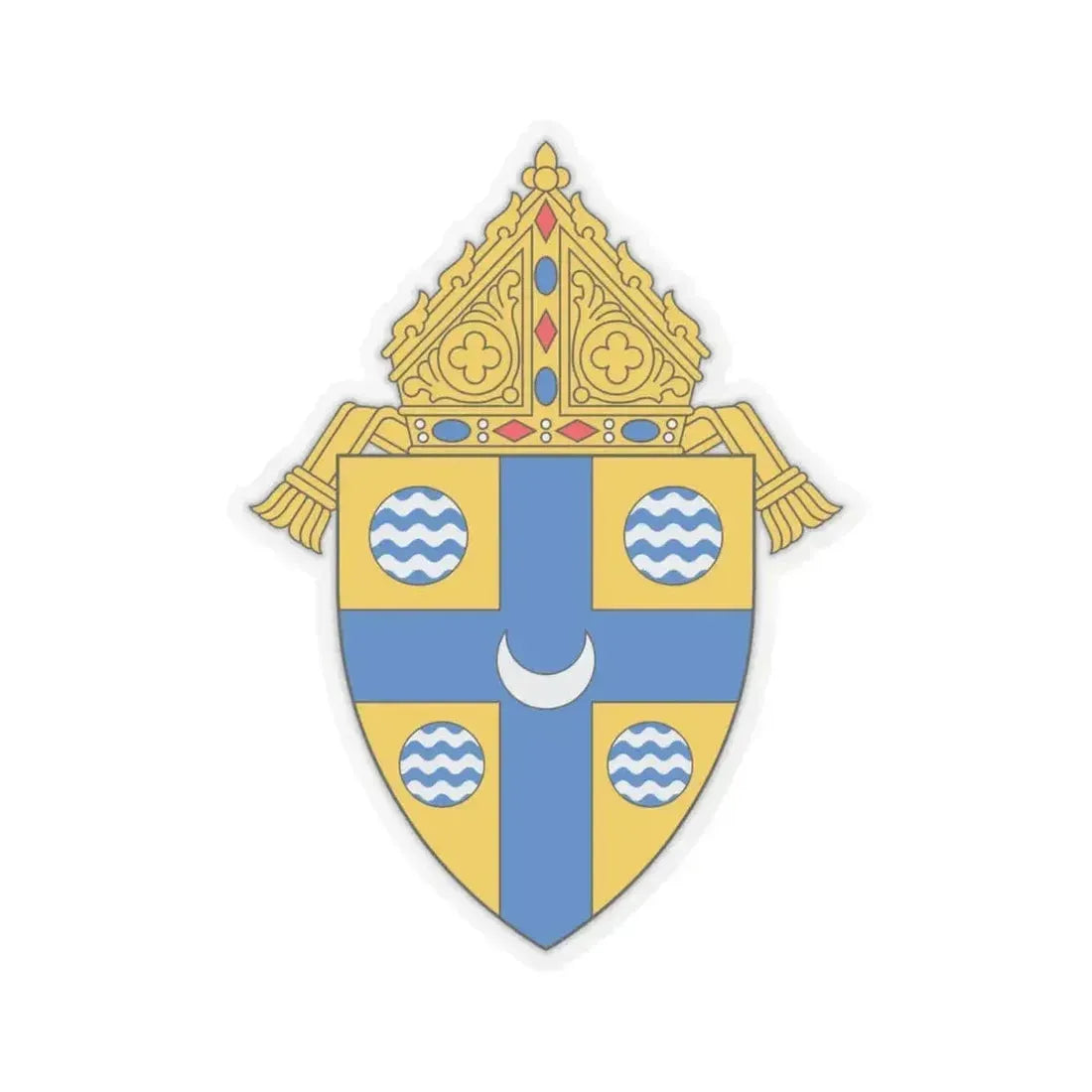 Diocese of Springfield in Illinois - STICKER Vinyl Kiss-Cut Decal 4 Inch Transparent - The Sticker Space