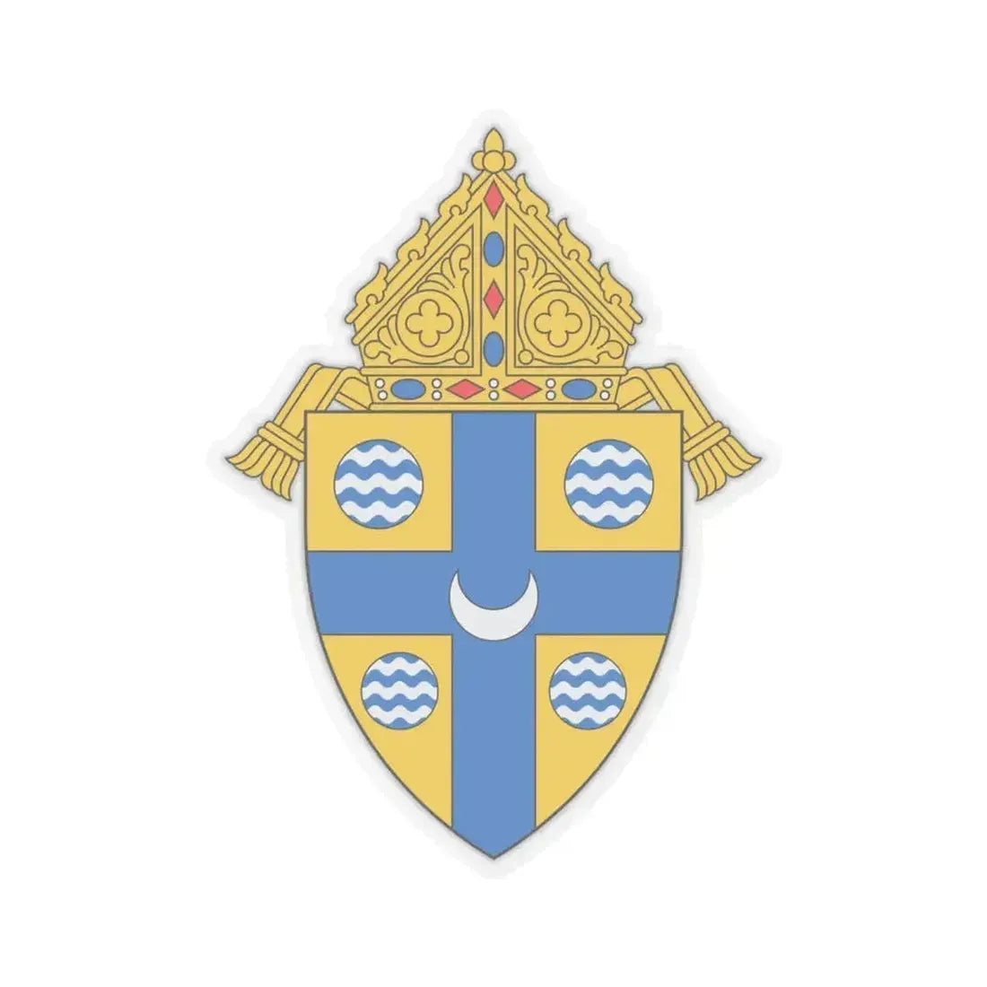 Diocese of Springfield in Illinois - STICKER Vinyl Kiss-Cut Decal 6 Inch Transparent - The Sticker Space