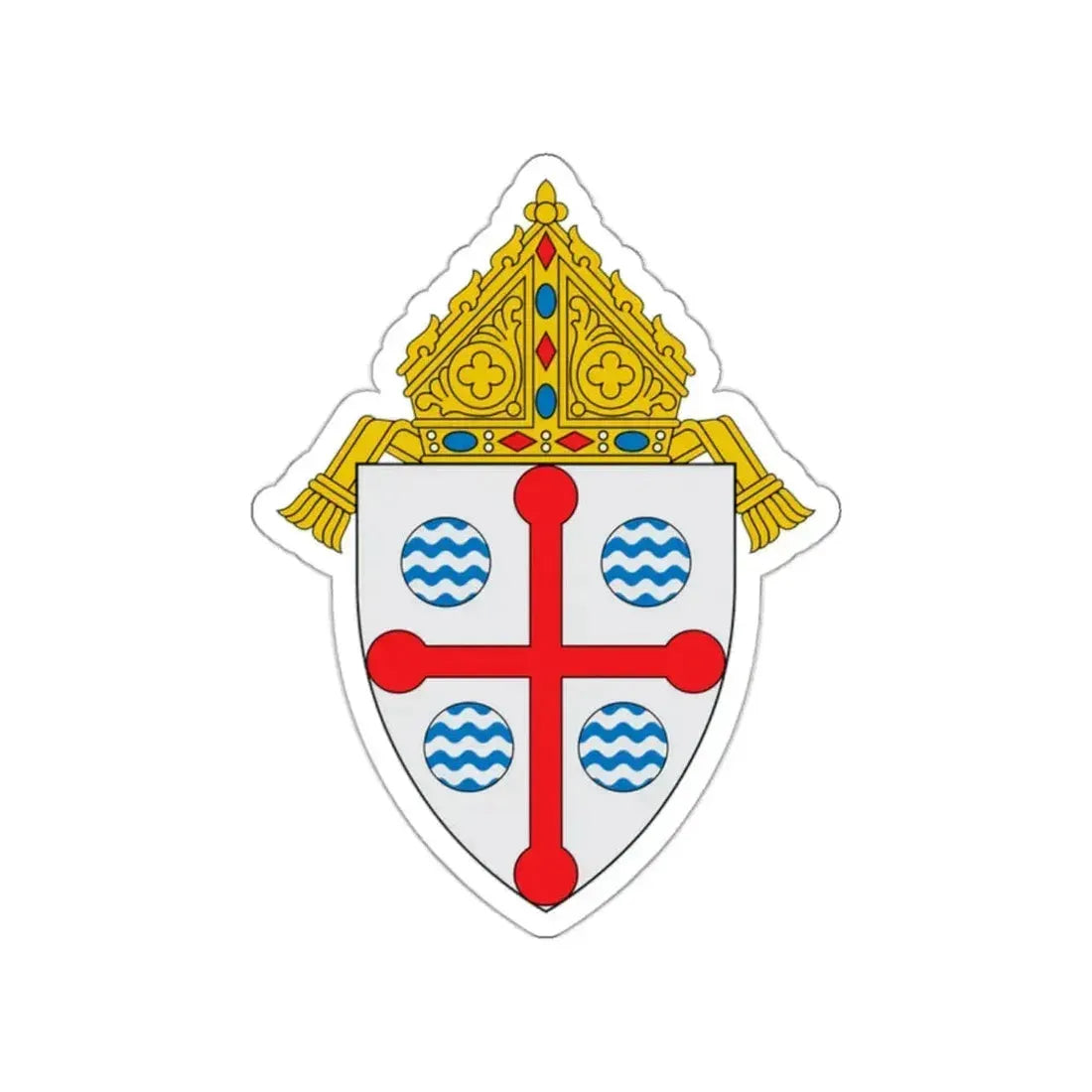 Diocese of Springfield in Massachusetts - STICKER Vinyl Die-Cut Decal White Die-Cut 2 Inch - The Sticker Space