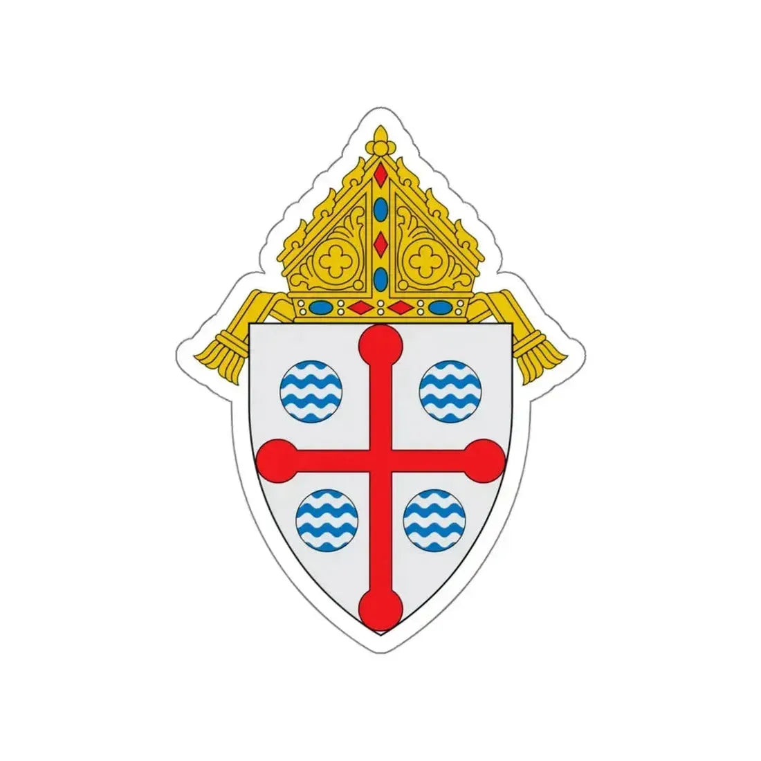 Diocese of Springfield in Massachusetts - STICKER Vinyl Die-Cut Decal White Die-Cut 6 Inch - The Sticker Space
