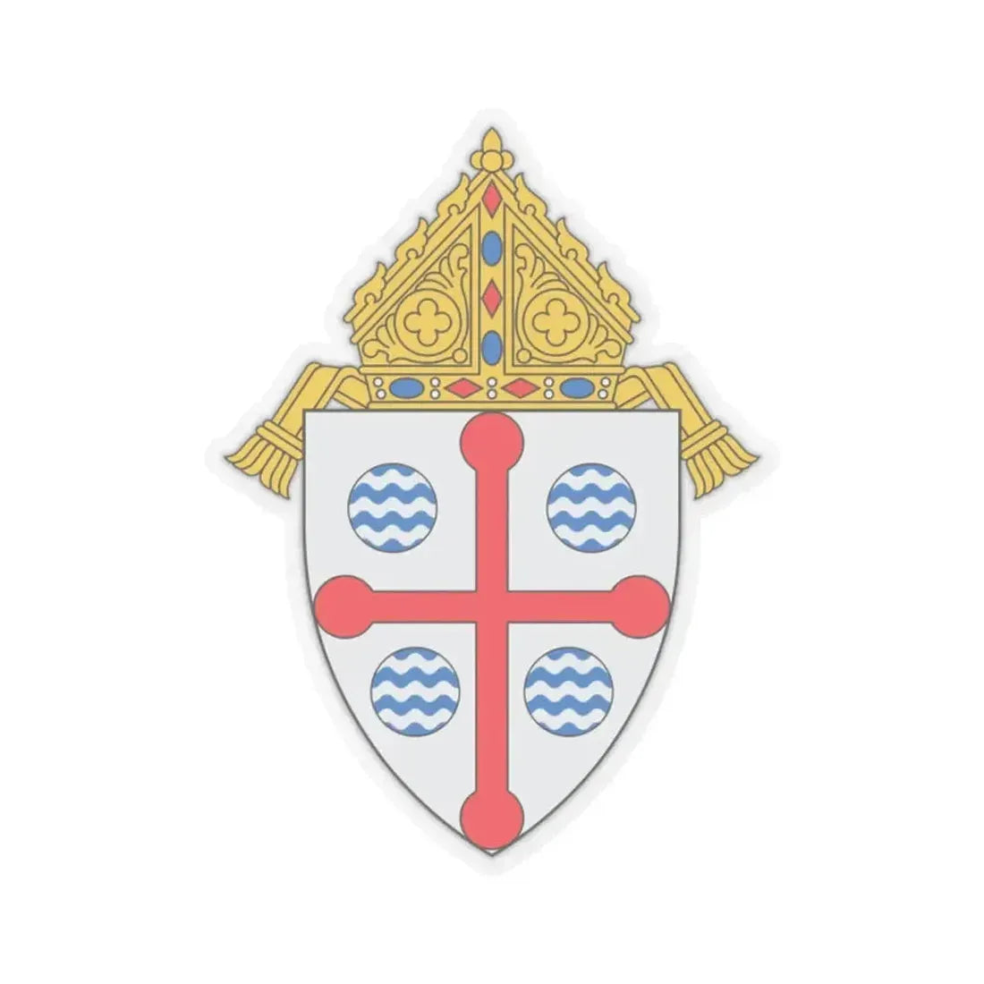 Diocese of Springfield in Massachusetts - STICKER Vinyl Kiss-Cut Decal 2 Inch Transparent - The Sticker Space