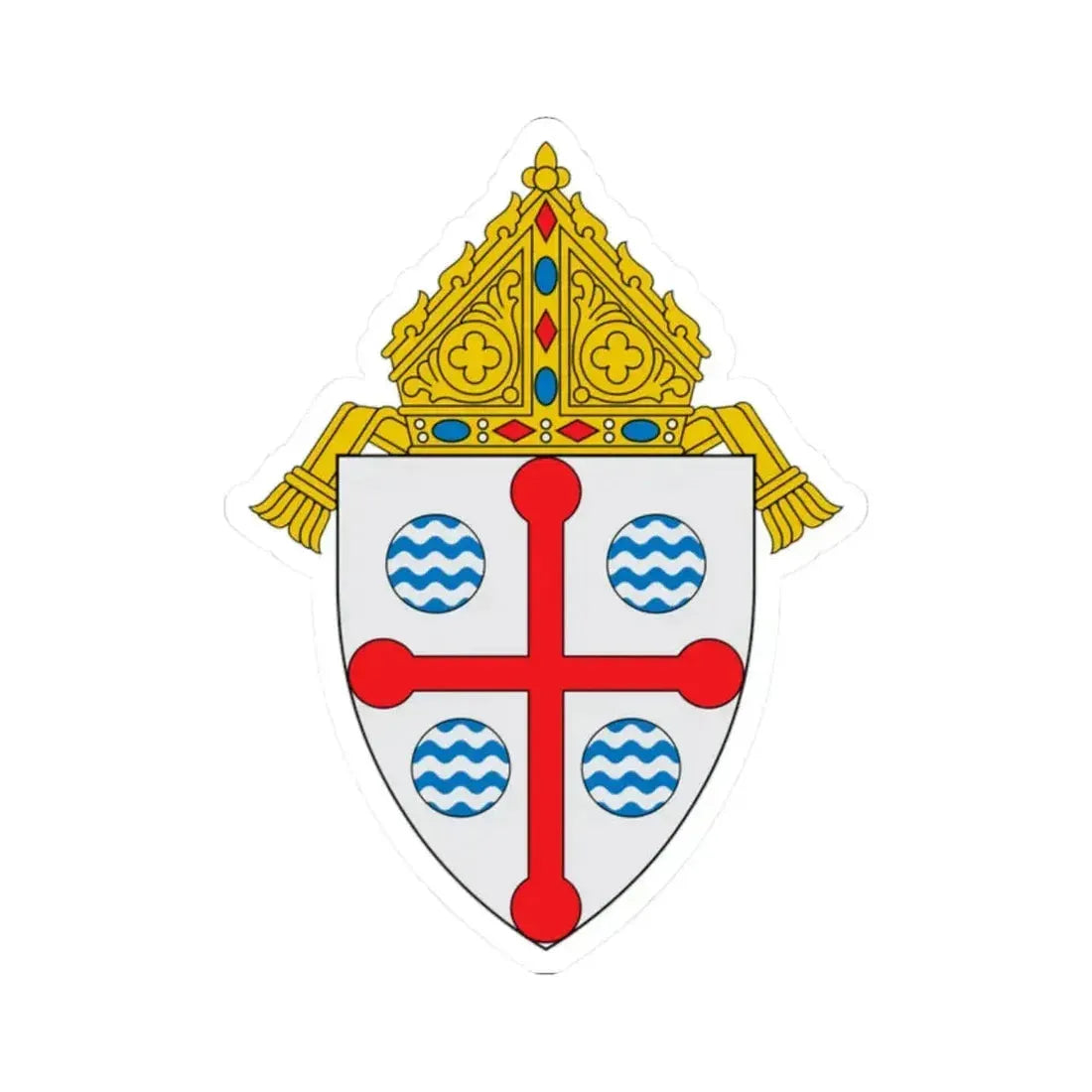 Diocese of Springfield in Massachusetts - STICKER Vinyl Kiss-Cut Decal 2 Inch White - The Sticker Space