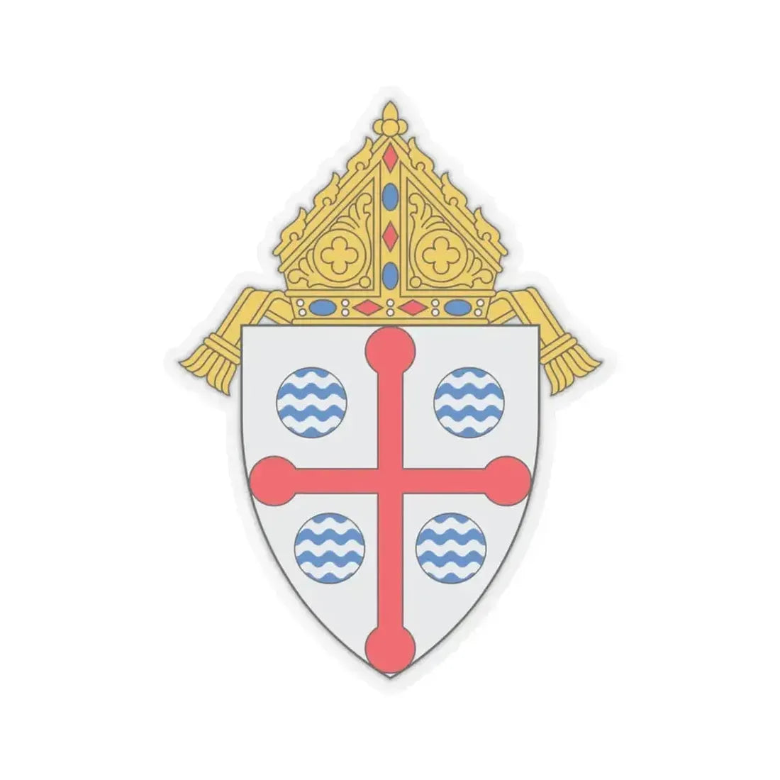 Diocese of Springfield in Massachusetts - STICKER Vinyl Kiss-Cut Decal 3 Inch Transparent - The Sticker Space