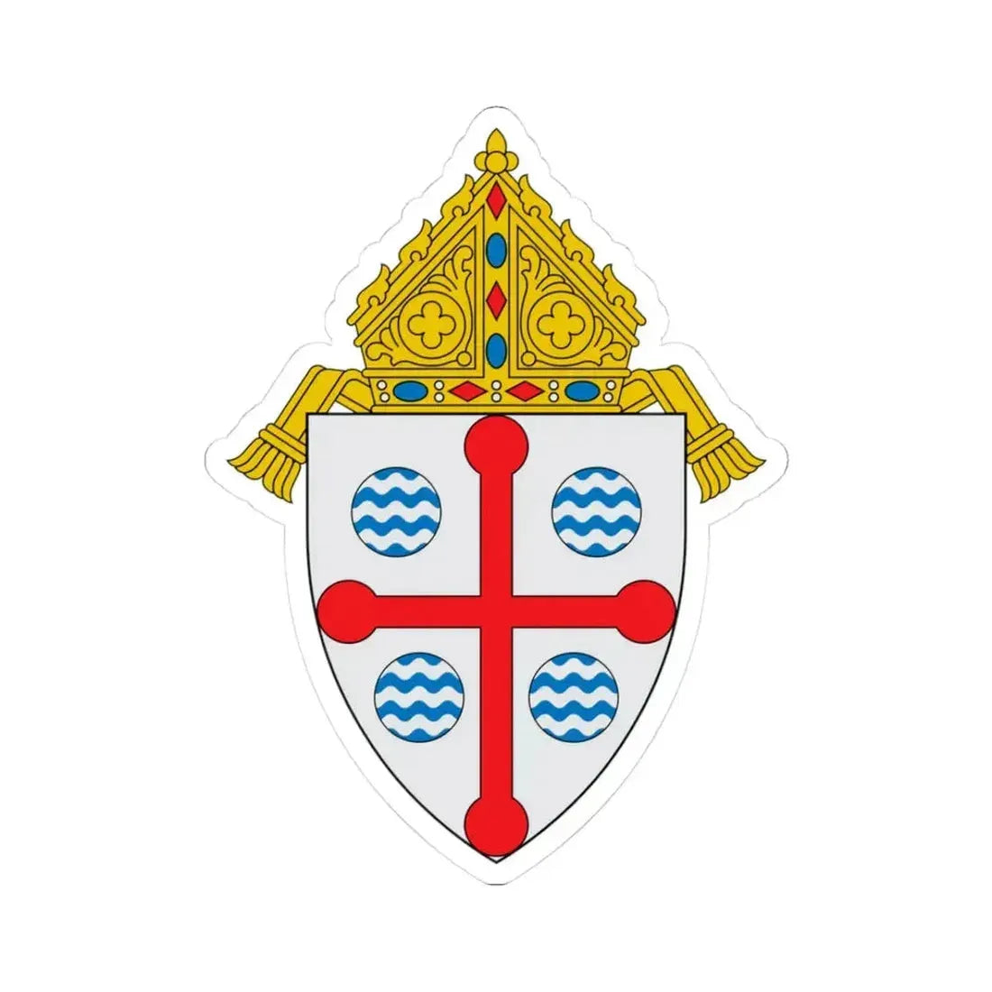 Diocese of Springfield in Massachusetts - STICKER Vinyl Kiss-Cut Decal 3 Inch White - The Sticker Space