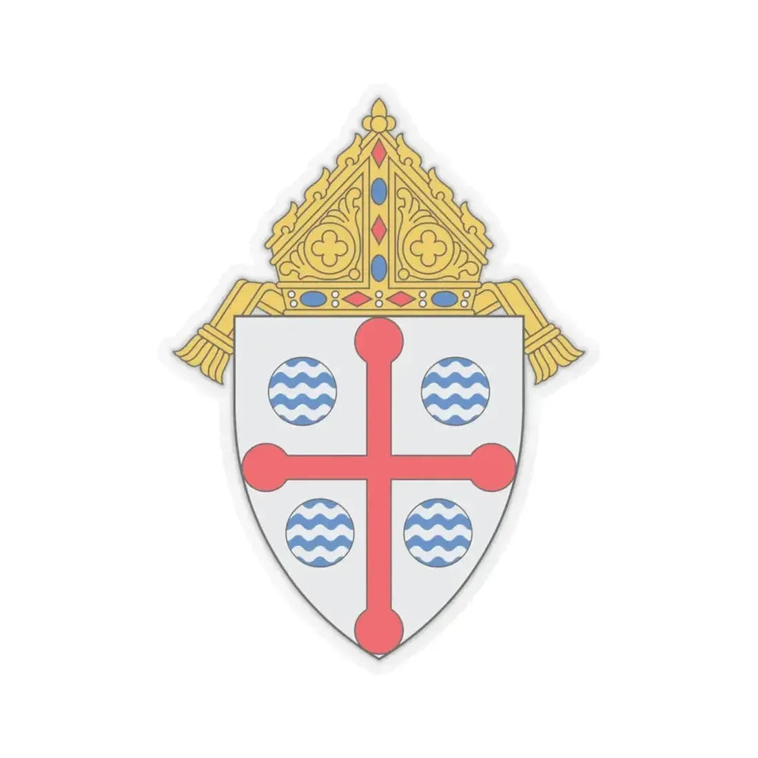 Diocese of Springfield in Massachusetts - STICKER Vinyl Kiss-Cut Decal 4 Inch Transparent - The Sticker Space