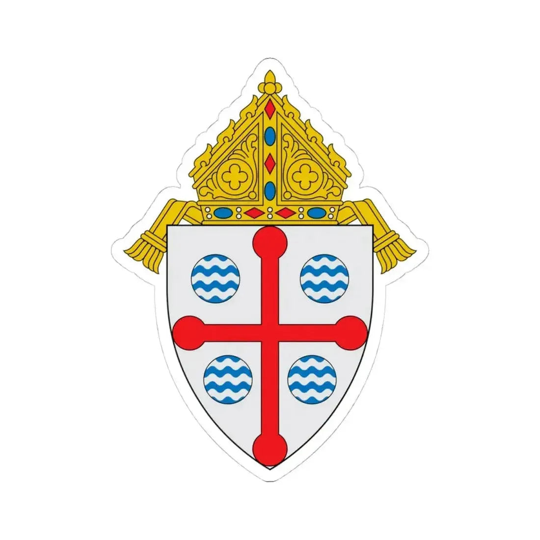 Diocese of Springfield in Massachusetts - STICKER Vinyl Kiss-Cut Decal 4 Inch White - The Sticker Space