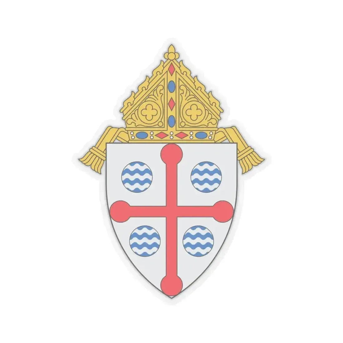 Diocese of Springfield in Massachusetts - STICKER Vinyl Kiss-Cut Decal 6 Inch Transparent - The Sticker Space