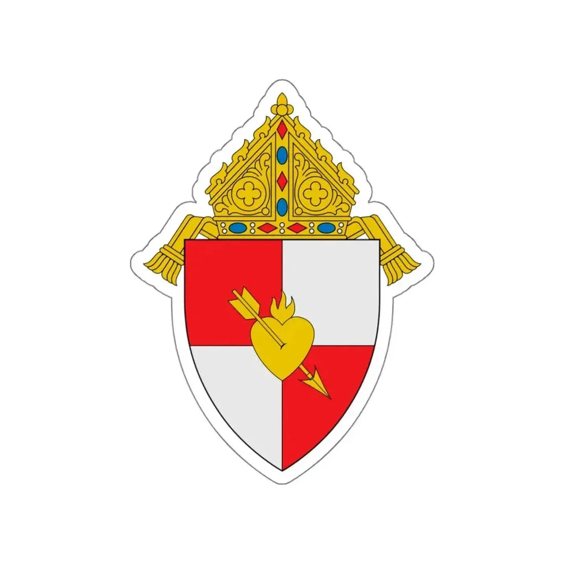 Diocese of St. Augustine - STICKER Vinyl Die-Cut Decal White Die-Cut 6 Inch - The Sticker Space