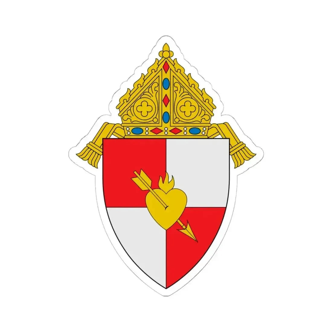 Diocese of St. Augustine - STICKER Vinyl Kiss-Cut Decal 6 Inch White - The Sticker Space