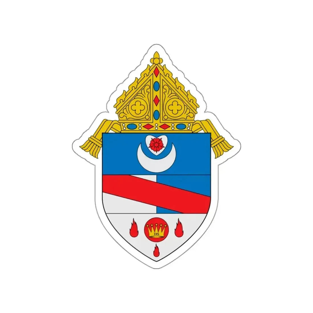 Diocese of Steubenville - STICKER Vinyl Die-Cut Decal White Die-Cut 3 Inch - The Sticker Space