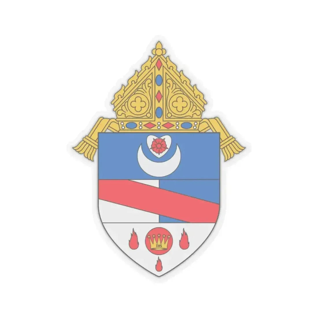 Diocese of Steubenville - STICKER Vinyl Kiss-Cut Decal 2 Inch Transparent - The Sticker Space