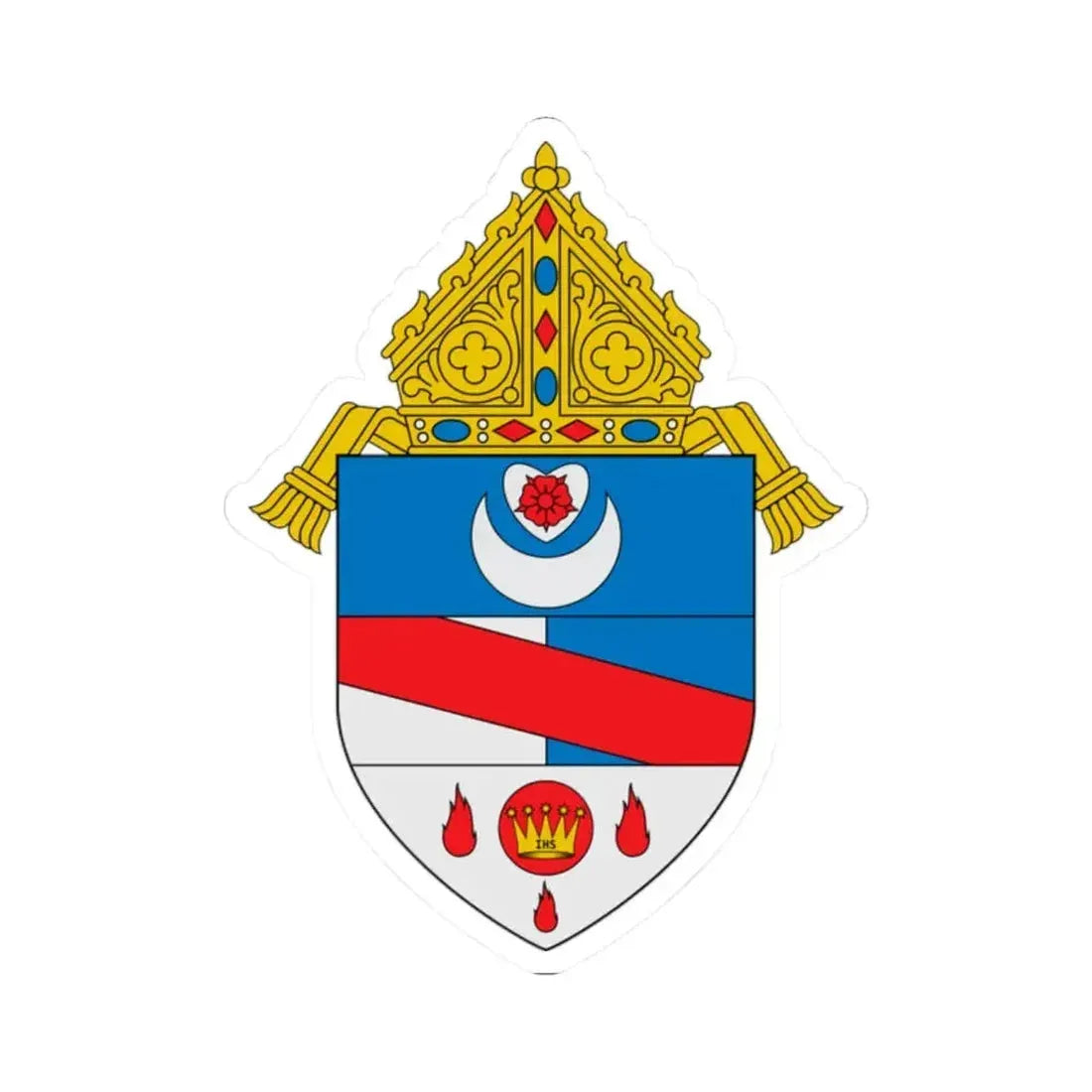 Diocese of Steubenville - STICKER Vinyl Kiss-Cut Decal 2 Inch White - The Sticker Space