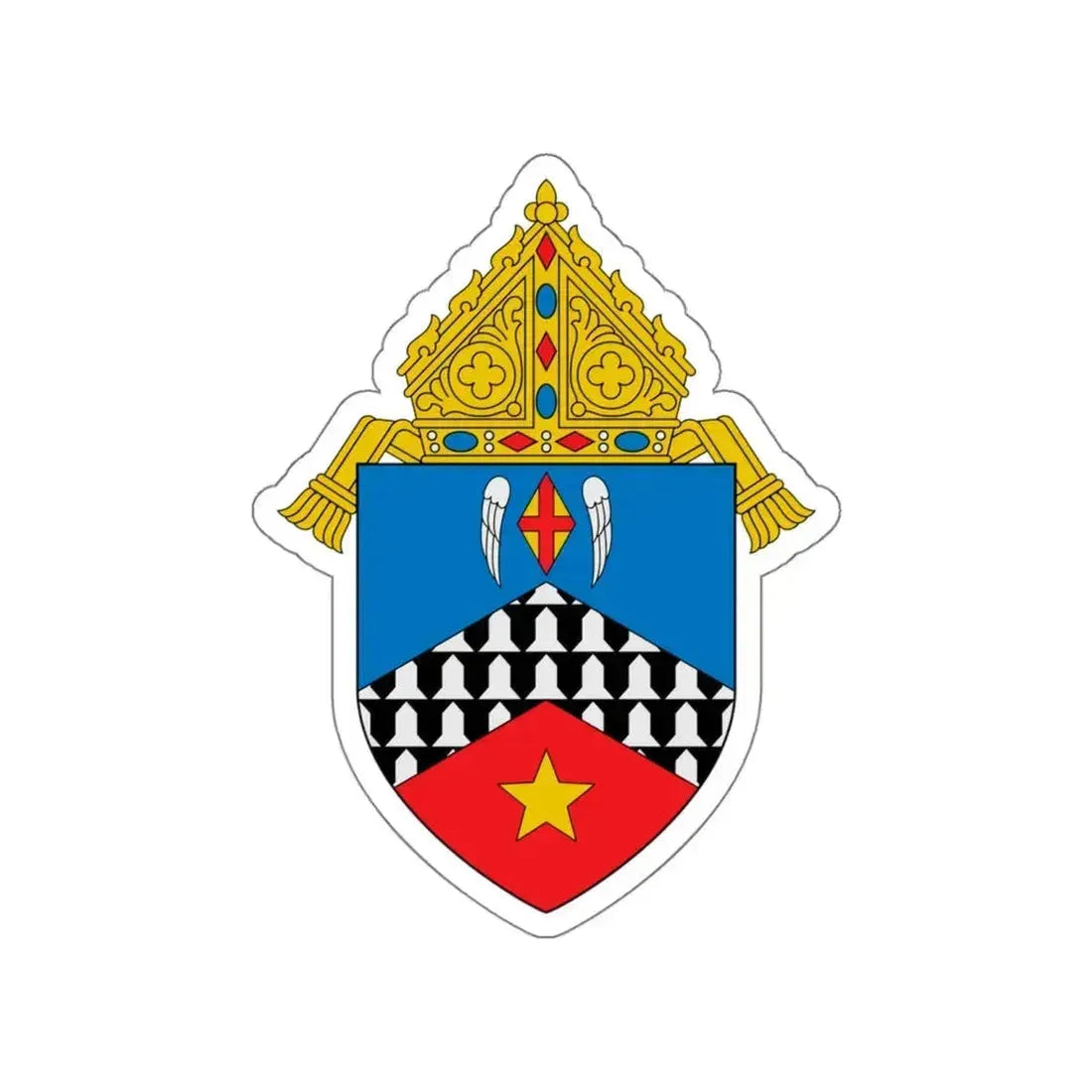 Diocese of Stockton - STICKER Vinyl Die-Cut Decal White Die-Cut 6 Inch - The Sticker Space