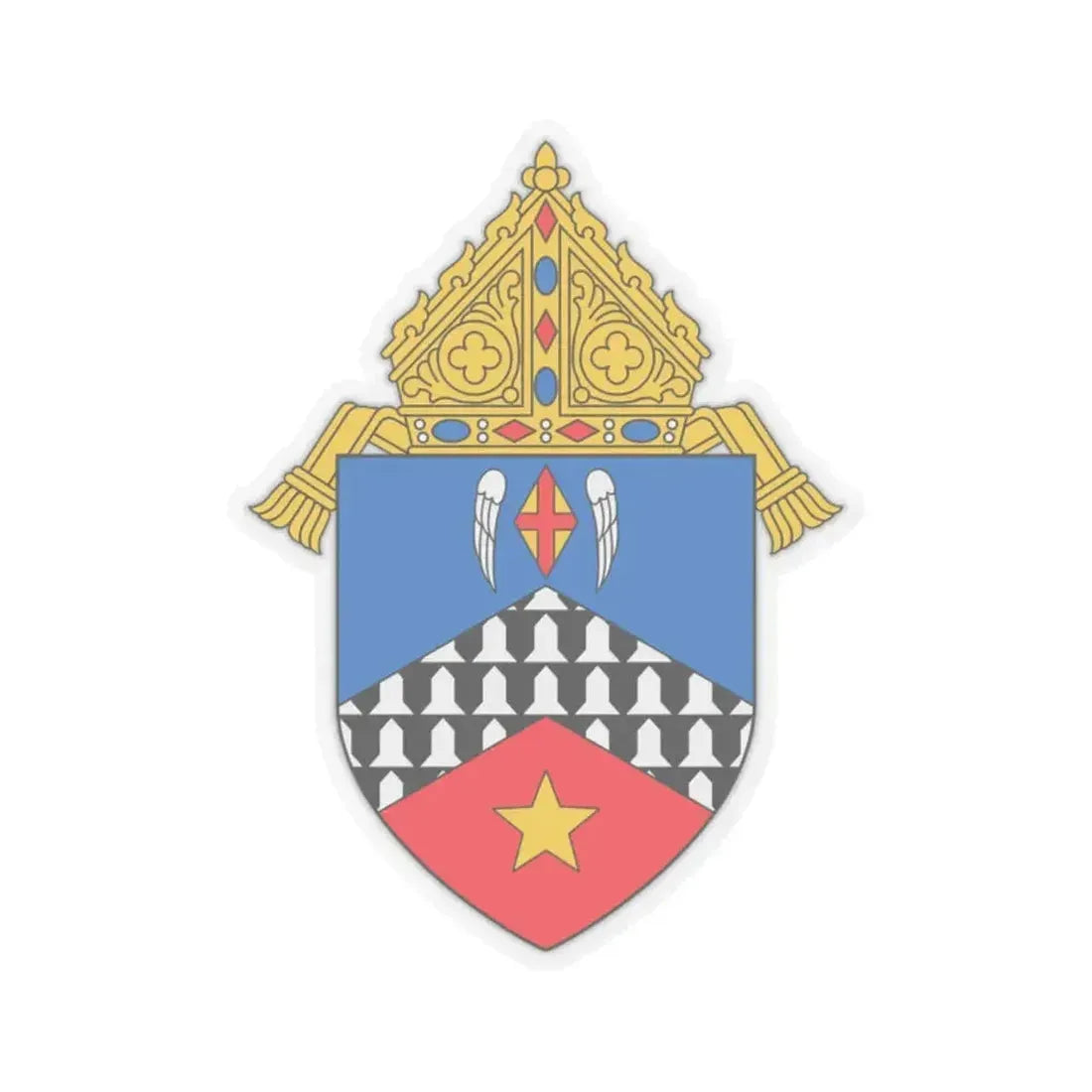 Diocese of Stockton - STICKER Vinyl Kiss-Cut Decal 2 Inch Transparent - The Sticker Space