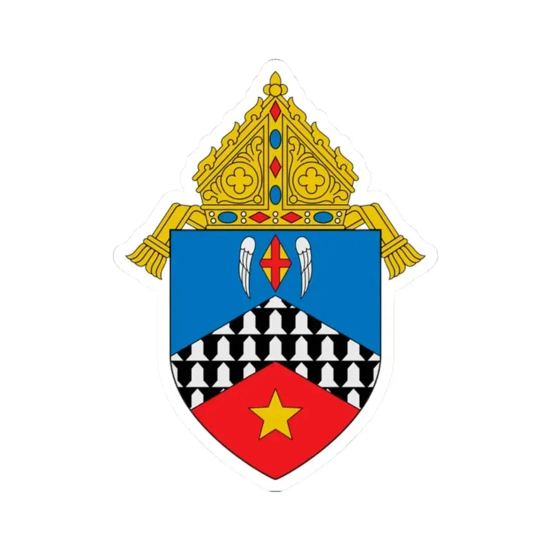 Diocese of Stockton - STICKER Vinyl Kiss-Cut Decal 2 Inch White - The Sticker Space