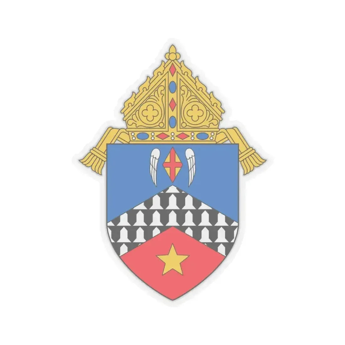 Diocese of Stockton - STICKER Vinyl Kiss-Cut Decal 3 Inch Transparent - The Sticker Space