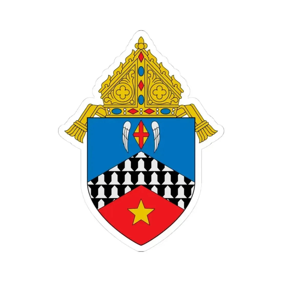 Diocese of Stockton - STICKER Vinyl Kiss-Cut Decal 3 Inch White - The Sticker Space