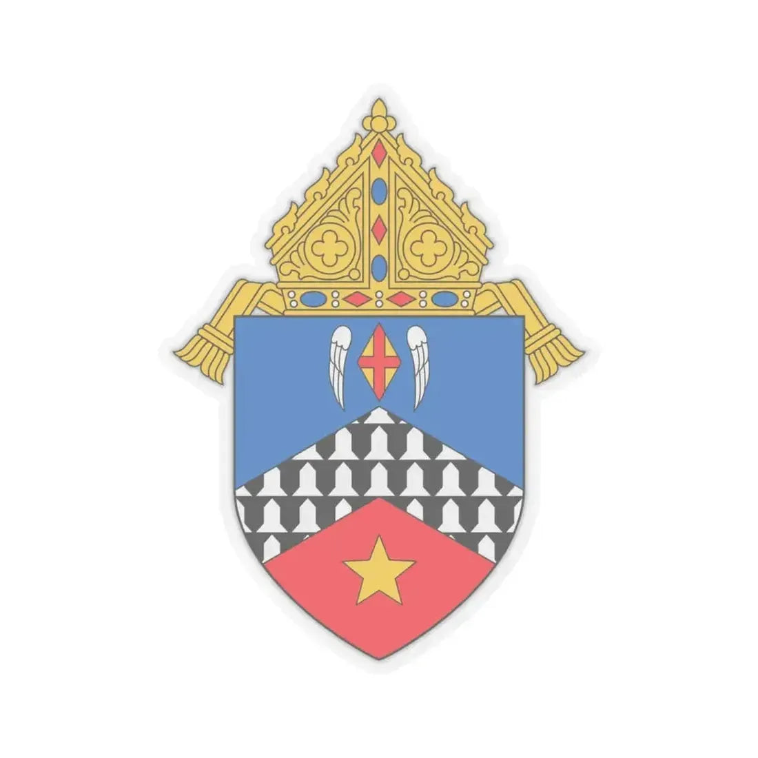 Diocese of Stockton - STICKER Vinyl Kiss-Cut Decal 4 Inch Transparent - The Sticker Space