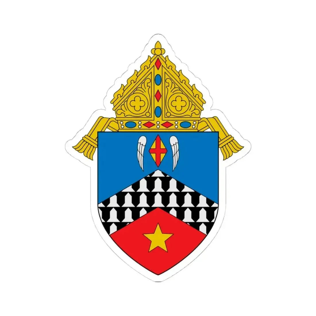 Diocese of Stockton - STICKER Vinyl Kiss-Cut Decal 4 Inch White - The Sticker Space