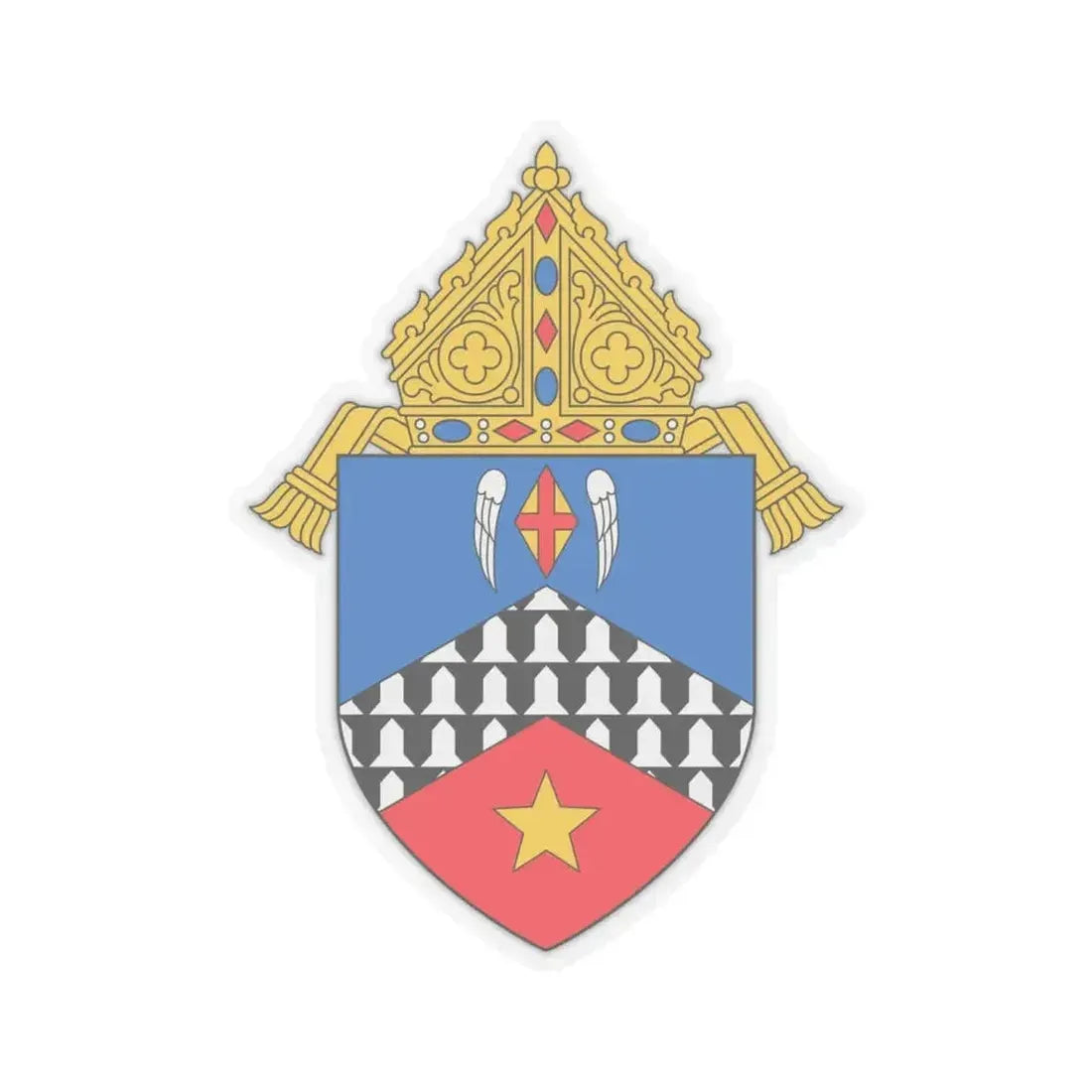 Diocese of Stockton - STICKER Vinyl Kiss-Cut Decal 6 Inch Transparent - The Sticker Space
