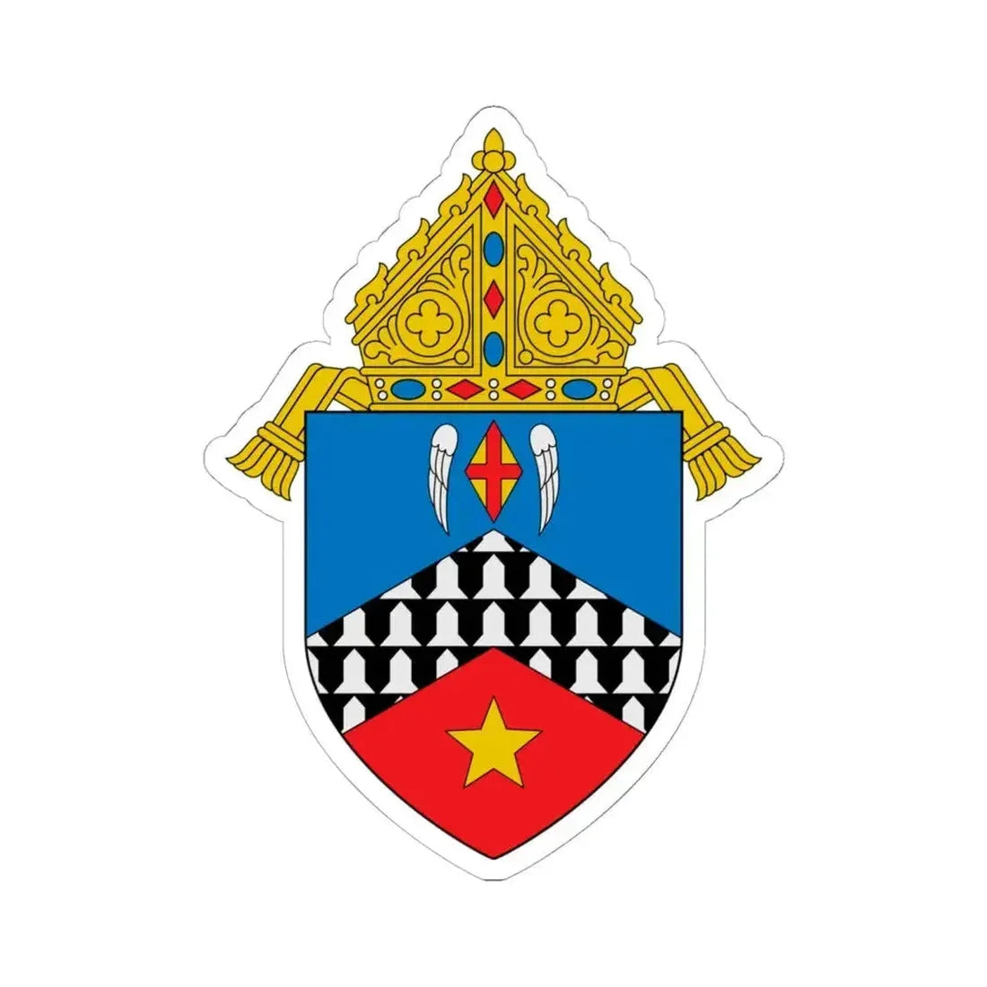 Diocese of Stockton - STICKER Vinyl Kiss-Cut Decal 6 Inch White - The Sticker Space