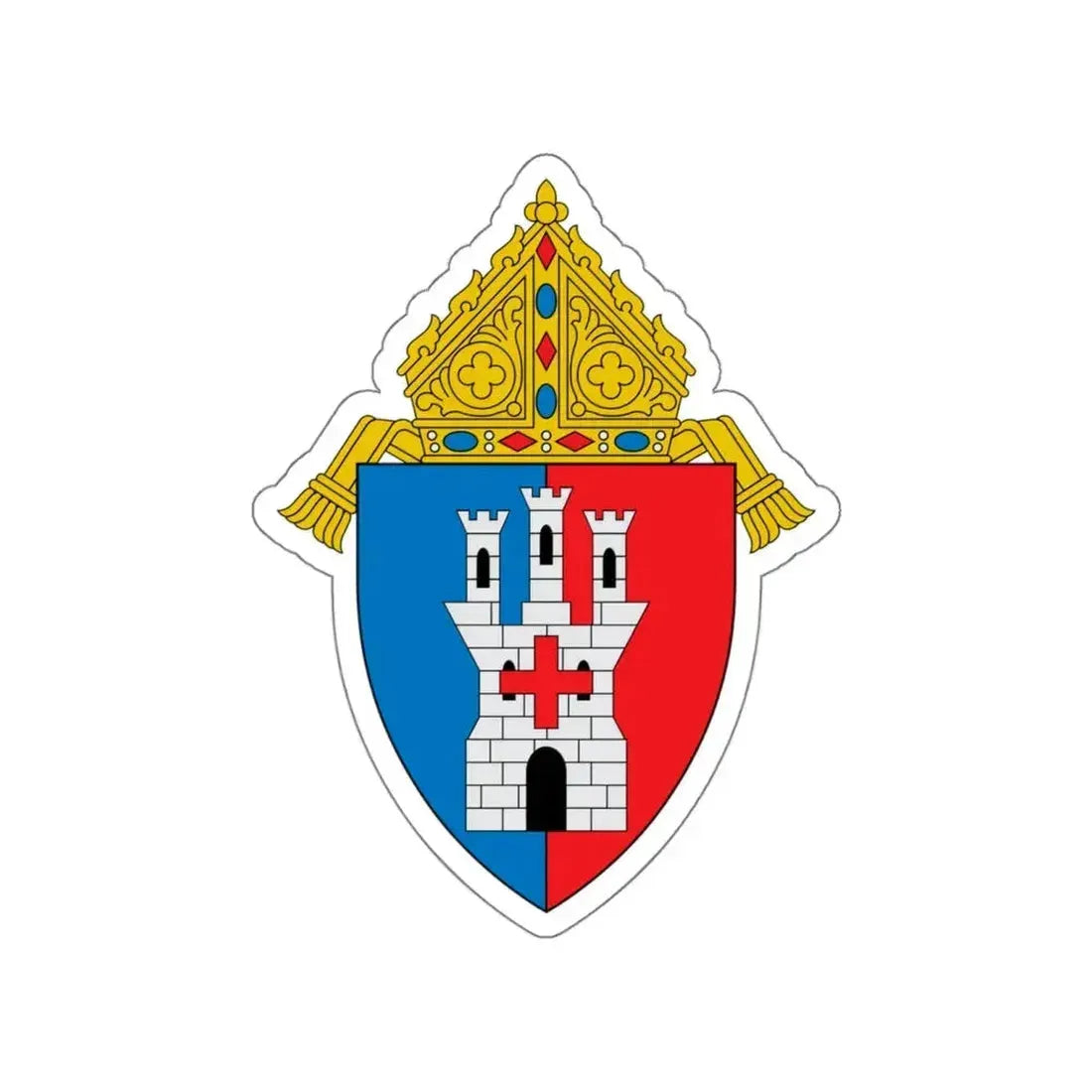 Diocese of Toledo - STICKER Vinyl Die-Cut Decal White Die-Cut 6 Inch - The Sticker Space
