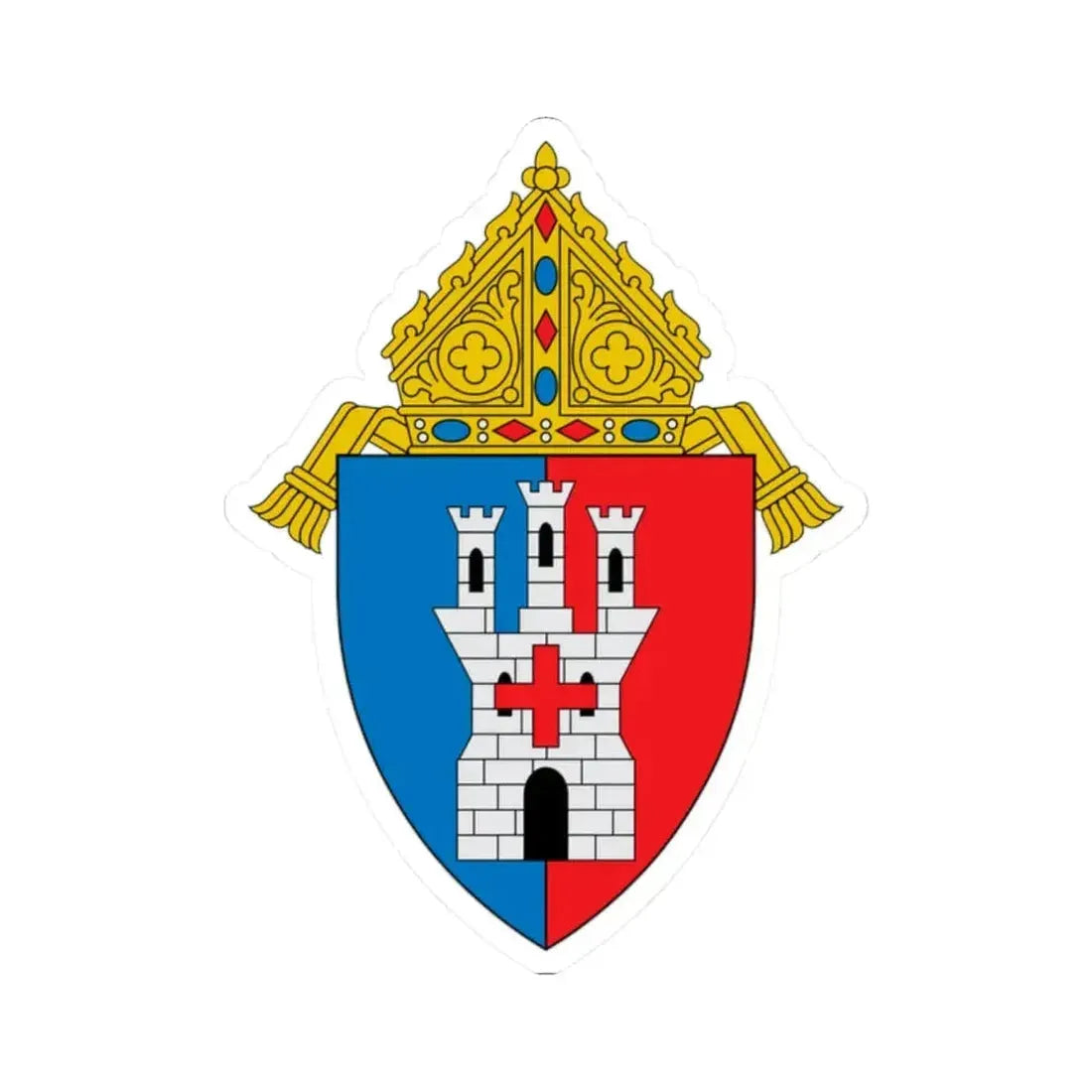 Diocese of Toledo - STICKER Vinyl Kiss-Cut Decal 2 Inch White - The Sticker Space