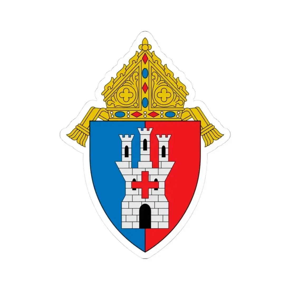 Diocese of Toledo - STICKER Vinyl Kiss-Cut Decal 3 Inch White - The Sticker Space