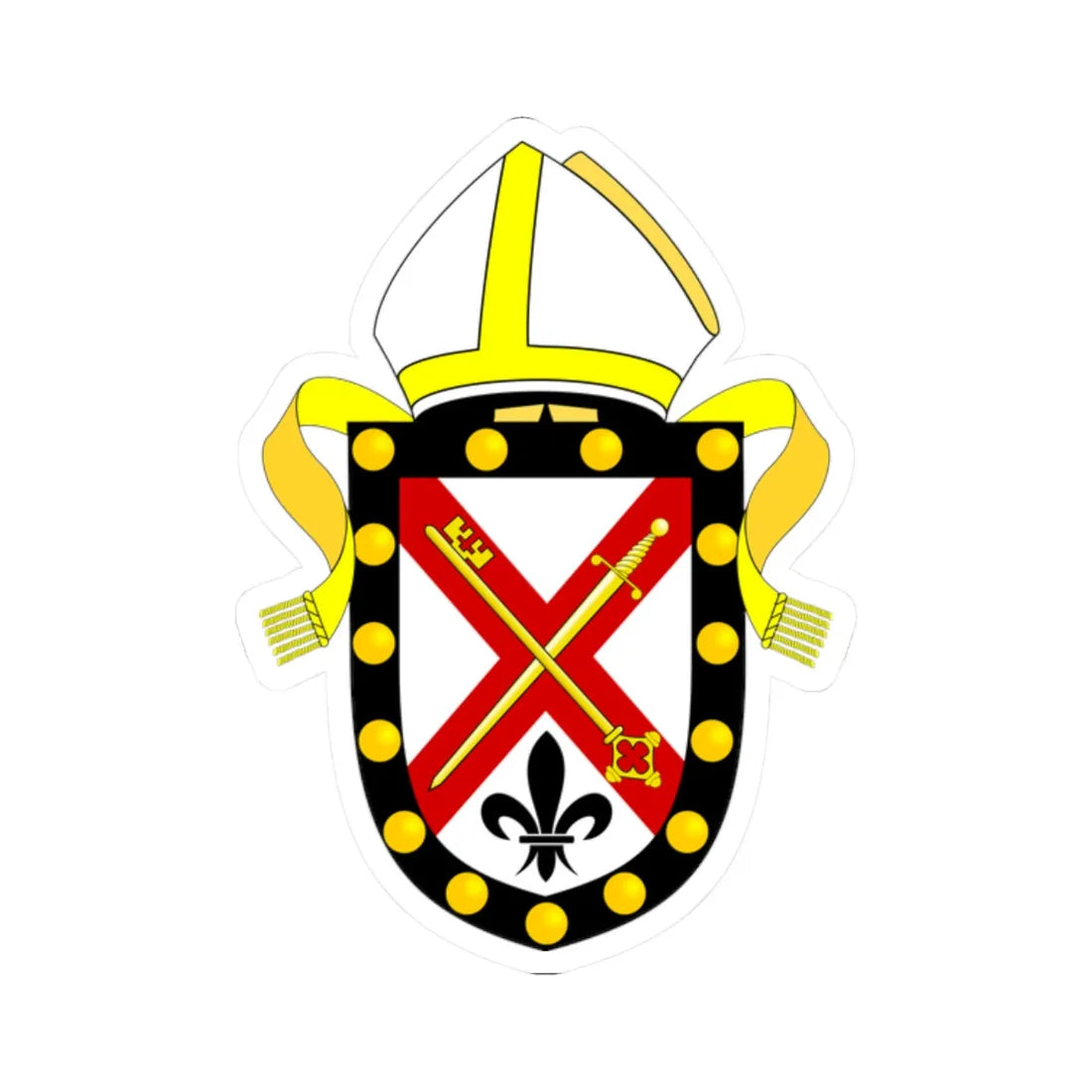Diocese of Truro arms (England) (Coat of Arms) STICKER Vinyl Kiss-Cut Decal 2 Inch White - The Sticker Space