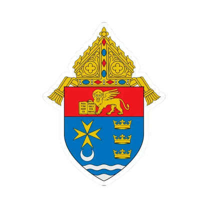 Diocese of Venice in Florida - STICKER Vinyl Kiss-Cut Decal 2 Inch White - The Sticker Space