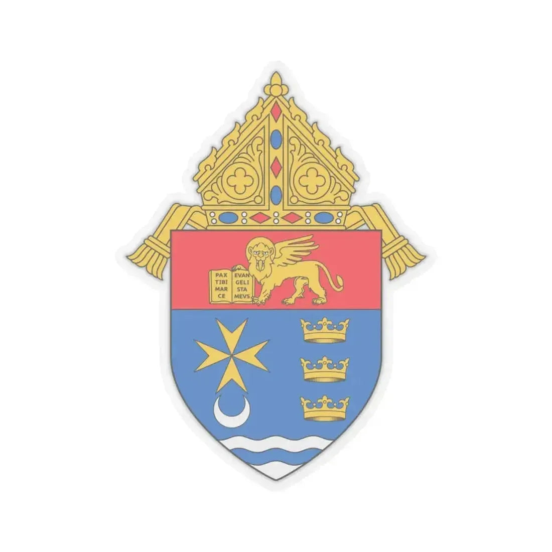 Diocese of Venice in Florida - STICKER Vinyl Kiss-Cut Decal 6 Inch Transparent - The Sticker Space