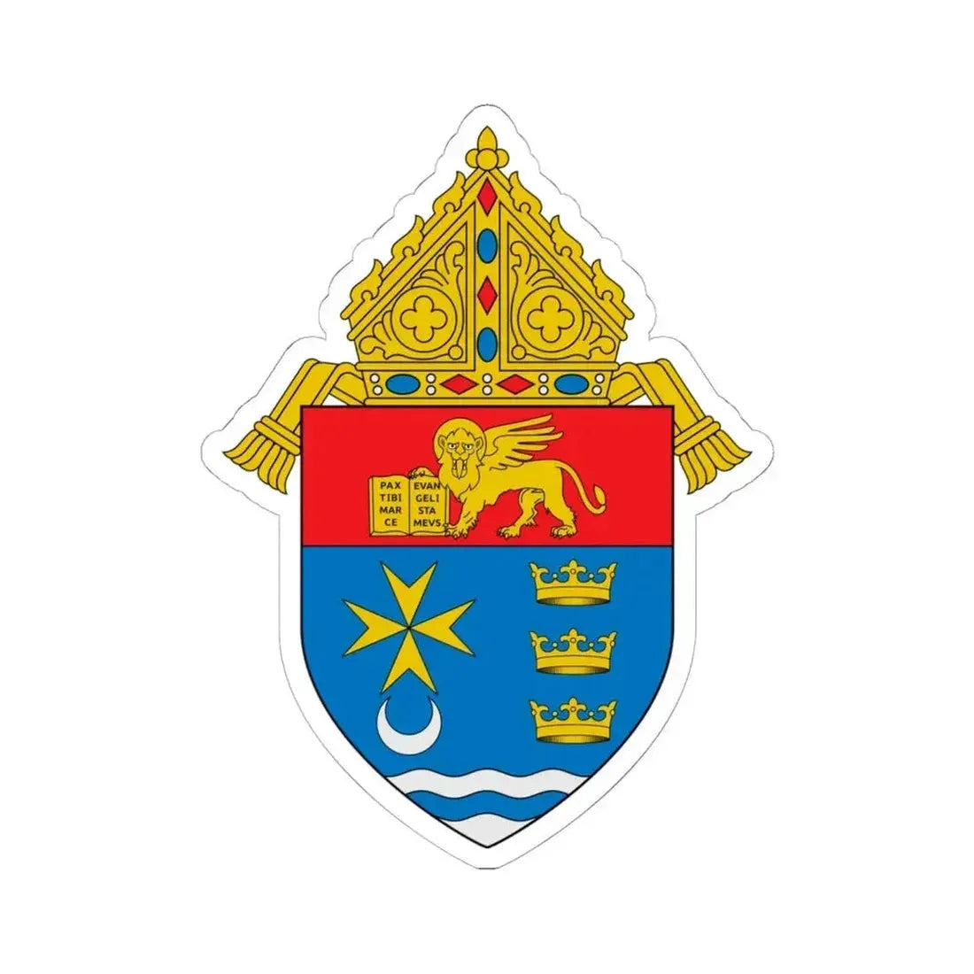 Diocese of Venice in Florida - STICKER Vinyl Kiss-Cut Decal 6 Inch White - The Sticker Space