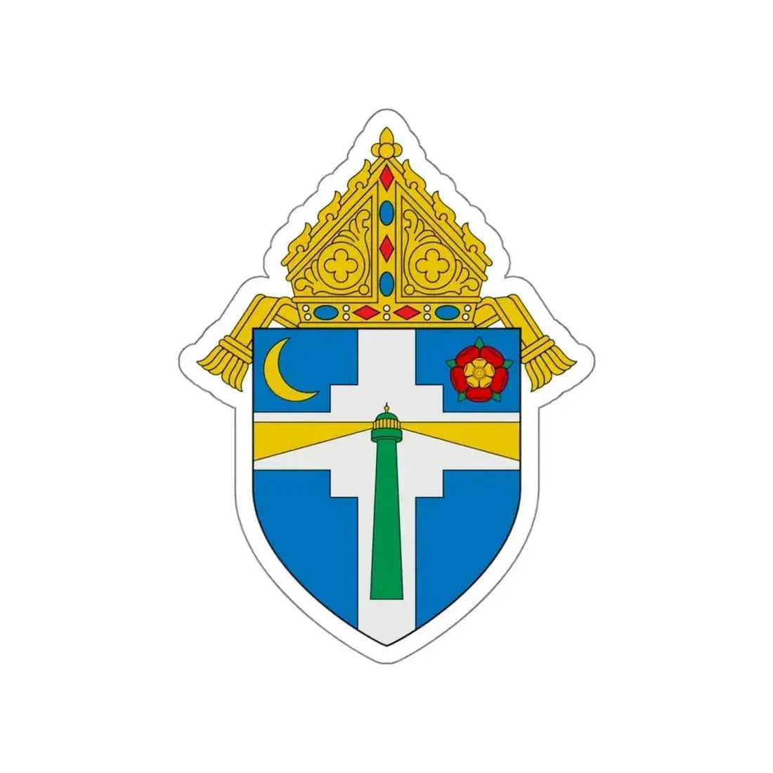 Diocese of Victoria in Texas - STICKER Vinyl Die-Cut Decal White Die-Cut 6 Inch - The Sticker Space