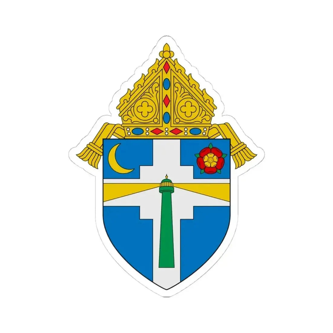 Diocese of Victoria in Texas - STICKER Vinyl Kiss-Cut Decal 4 Inch White - The Sticker Space