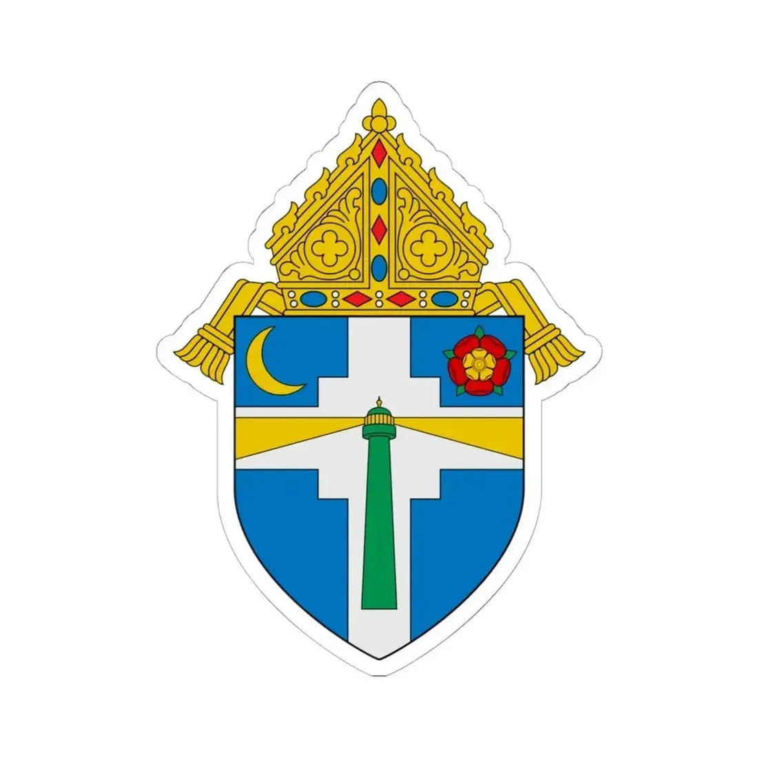 Diocese of Victoria in Texas - STICKER Vinyl Kiss-Cut Decal 6 Inch White - The Sticker Space