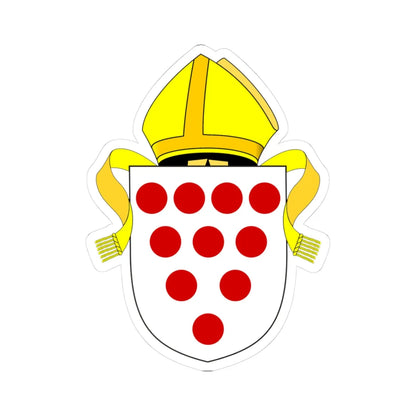 Diocese of Worcester arms (England) (Coat of Arms) STICKER Vinyl Kiss-Cut Decal 3 Inch White - The Sticker Space