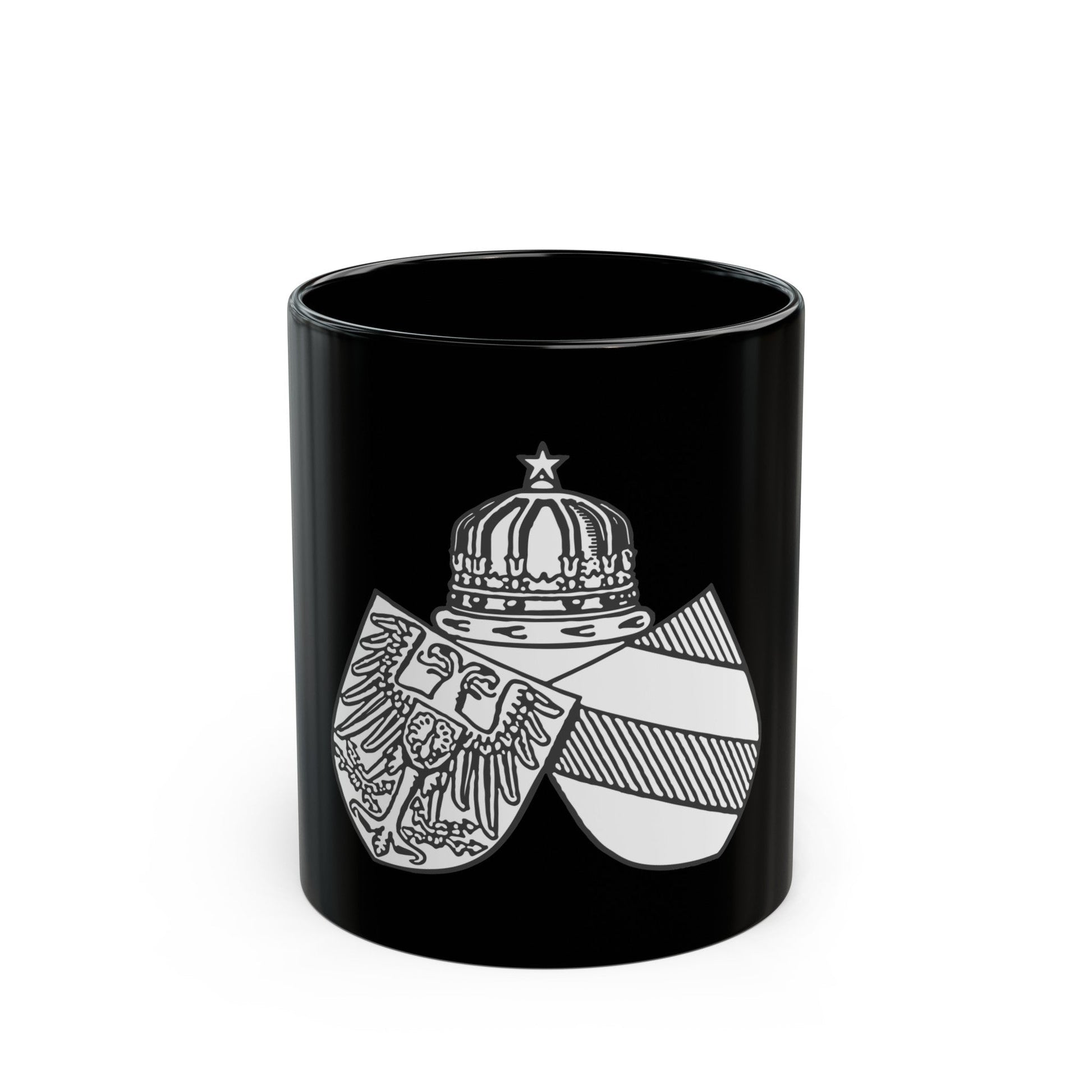 Diplomatic Seal of Prince Wilhelm of Wied - Black Coffee Mug-11oz-The Sticker Space